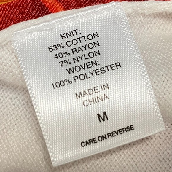 New York & Co Womens Cardigan Sweater Size Medium Silky Floral Front Knit Back - Picture 6 of 8